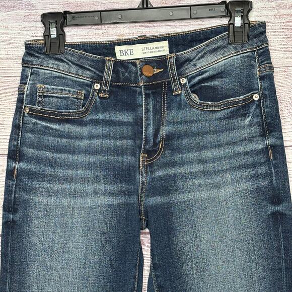 BKE Women's Stella Mid Rise Slim Fit Boot Cut Western Denim Jeans Size 26 x 31.5 - Picture 11 of 11
